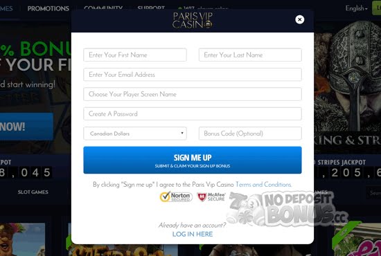 Paris vip casino no deposit bonus codes 2019 unused