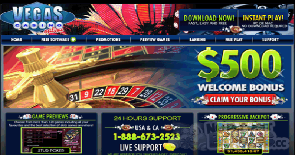 vegas casino online no deposit bonus 2018