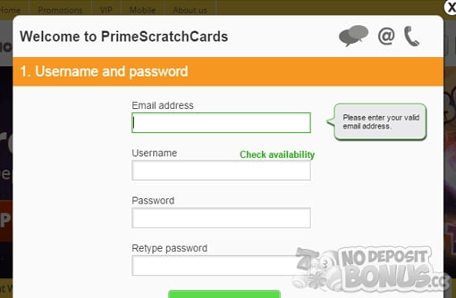 Prime Scratch Cards Login