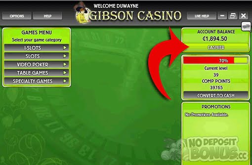 gibson instant play online casino login