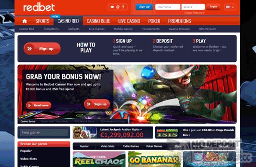 Redbet free spins no deposit