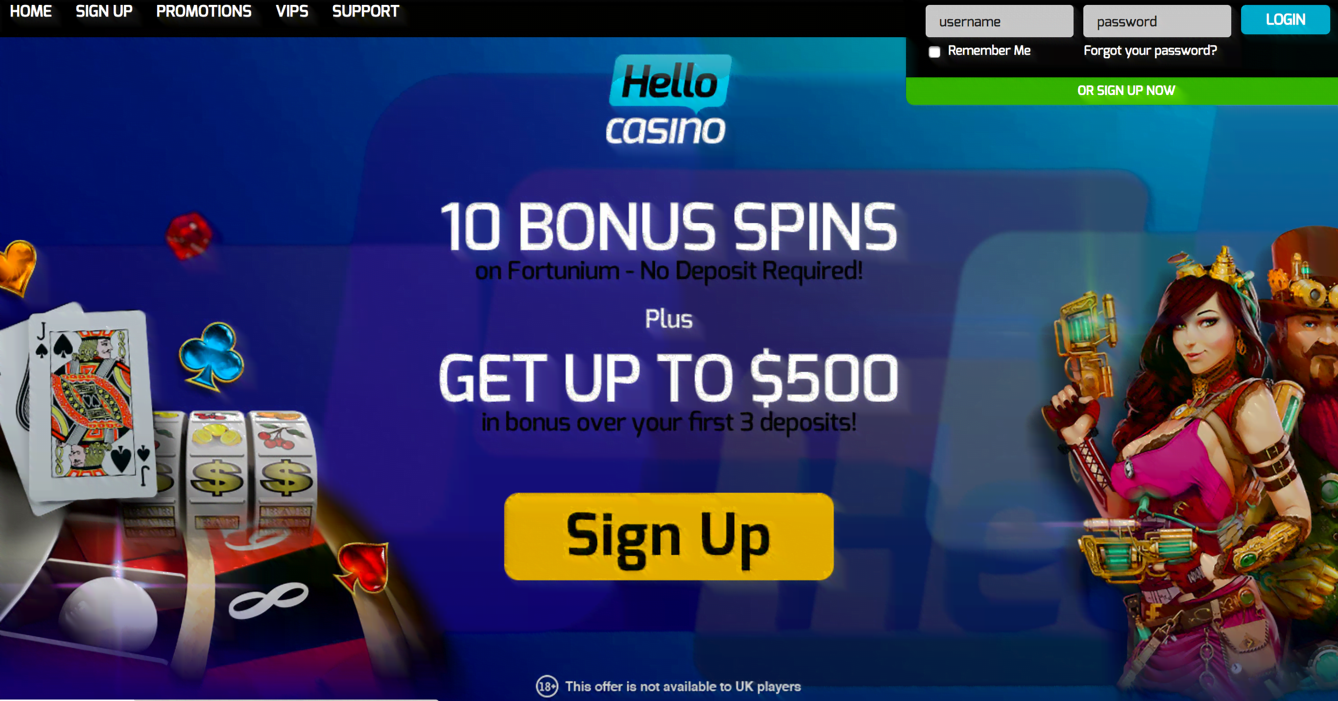 Hello casino no deposit code