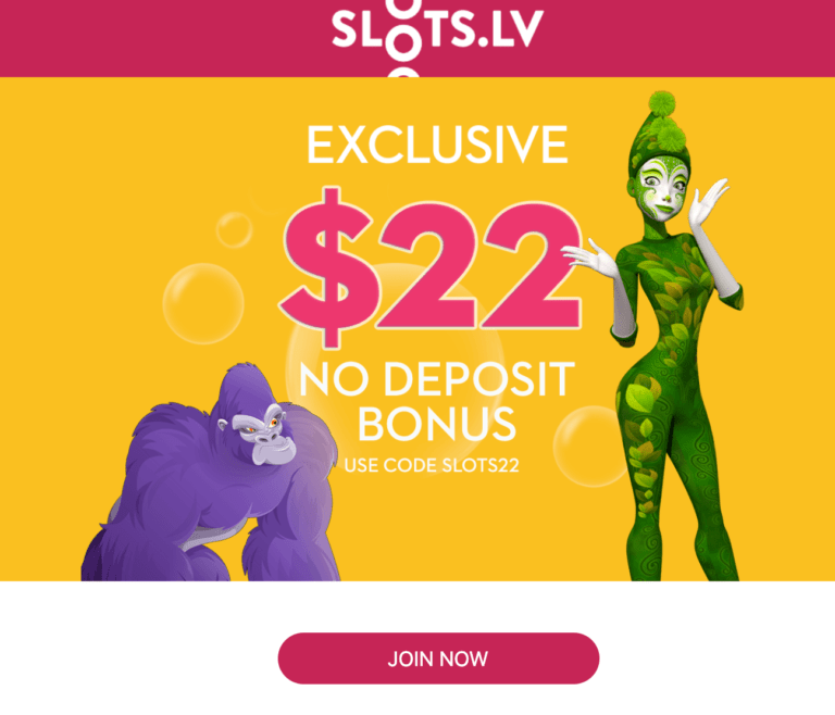 22 No Deposit Bonus at Slots.LV Casino No Deposit Bonus