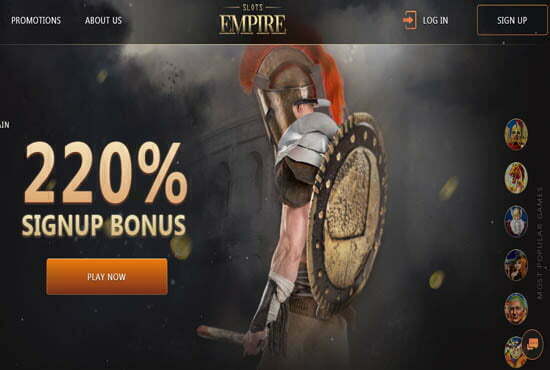 slots empire 100 no deposit bonus codes