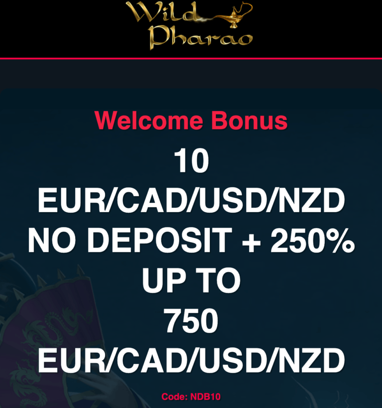wild pharao casino no deposit bonus codes