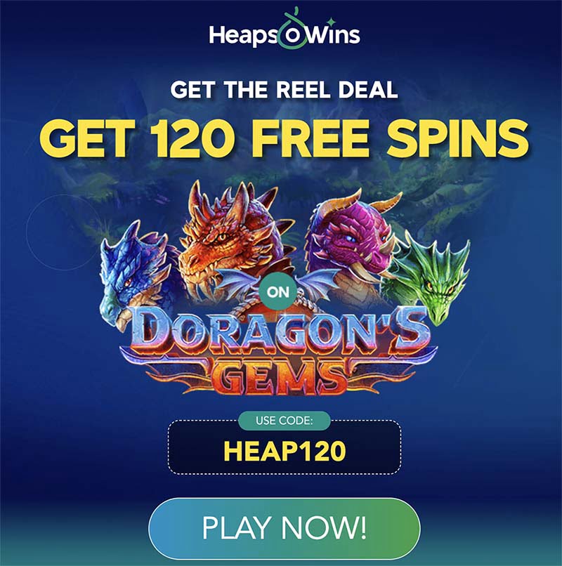120 Free Spins at HeapsoWins No Deposit Bonus