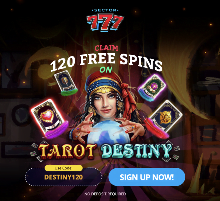 120 Free Spins at Sector 777 No Deposit Bonus
